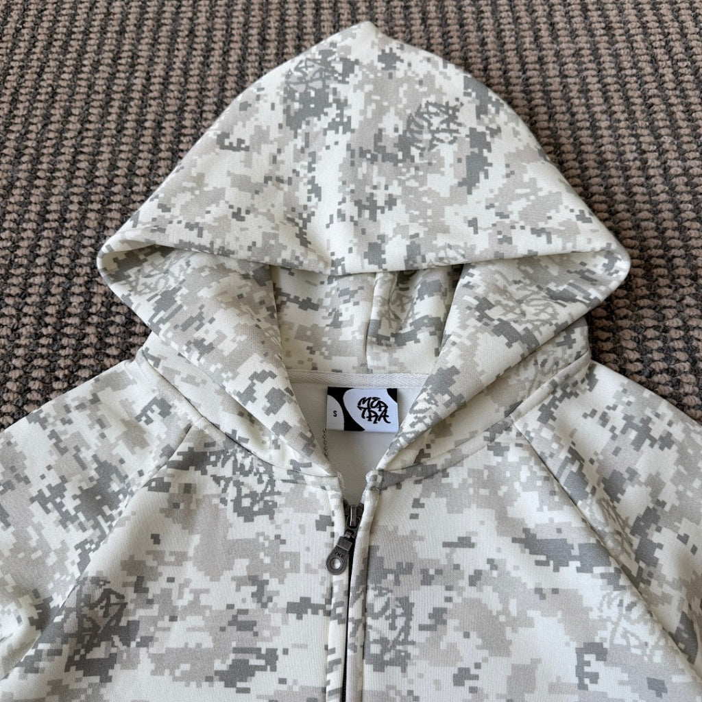mertra - Camo Zip Hoodie [White]