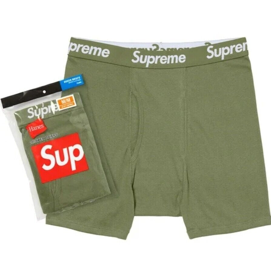 Supreme HANES BOXER BRIEFS - 2 PACKS (All Colors)
