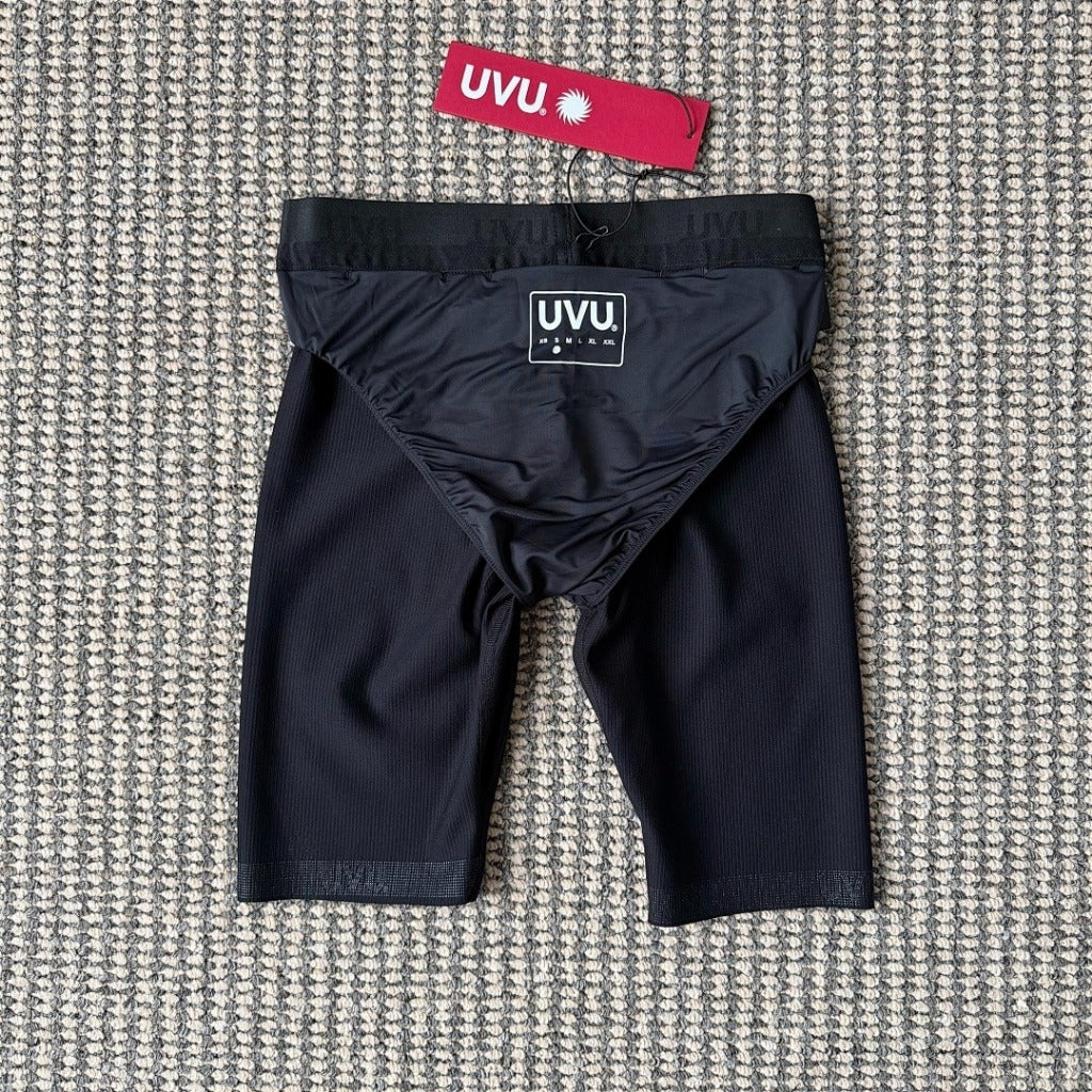 UVU RUNNING - Performance Half Tights V2 2.0 (Black/Red/Yellow/Valencia Run)