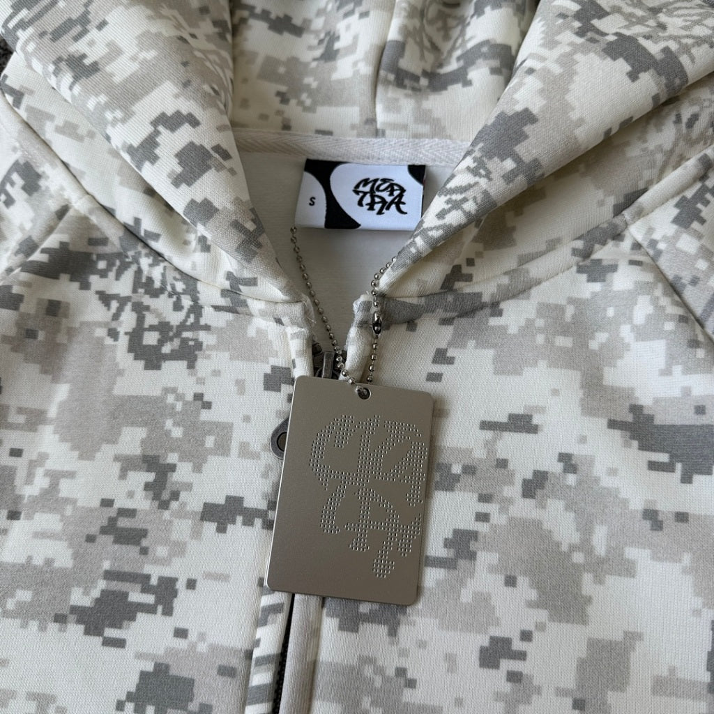 mertra - Camo Zip Hoodie [White]