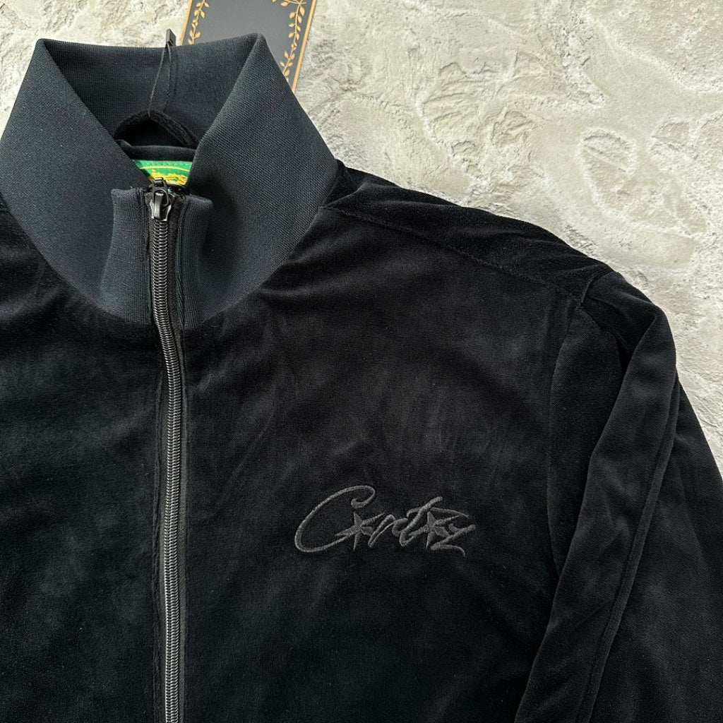 VVS Velour Set/Jacket/Pants - Corteiz [TRIPLE BLACK]