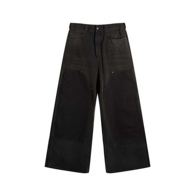 Black Grunge Ripped Off Baggy Pants - BLC