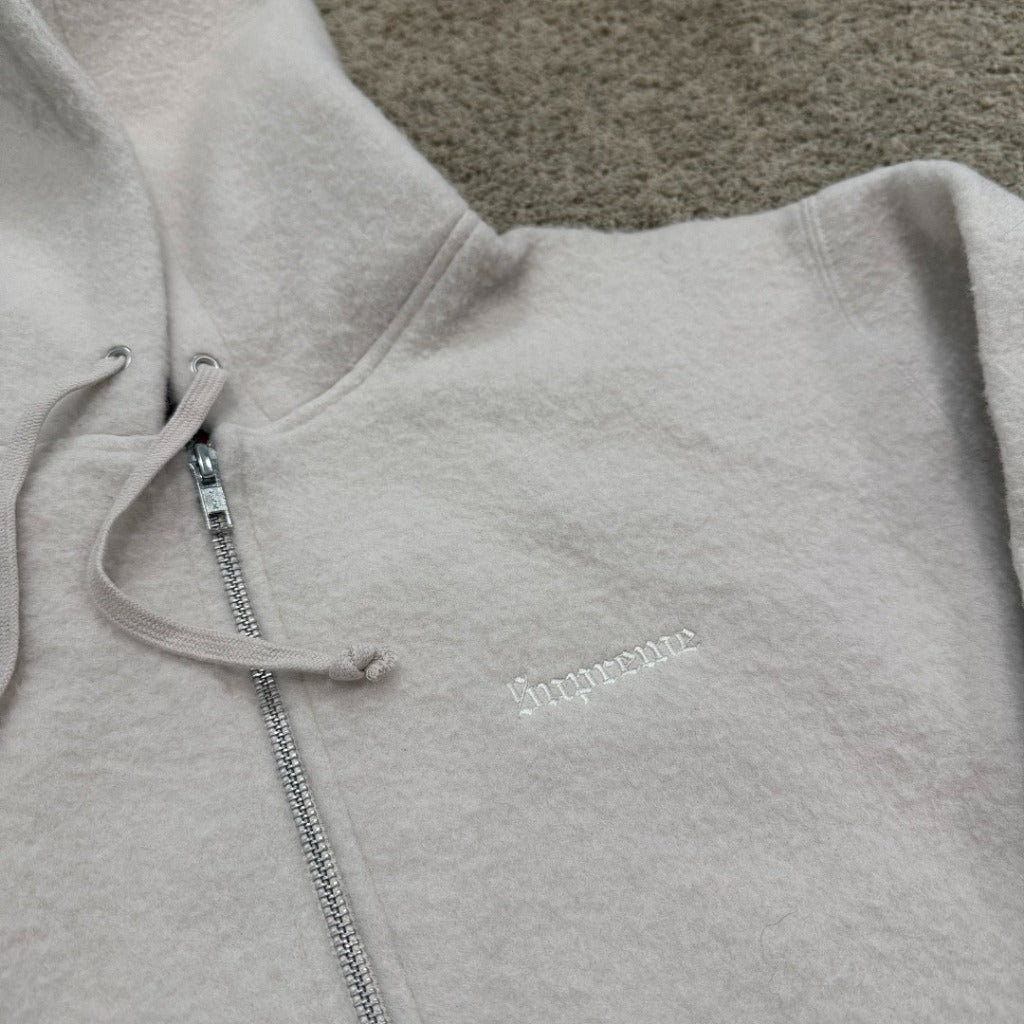 Pilled Zip Up Hooded Sweatshirt - Supreme