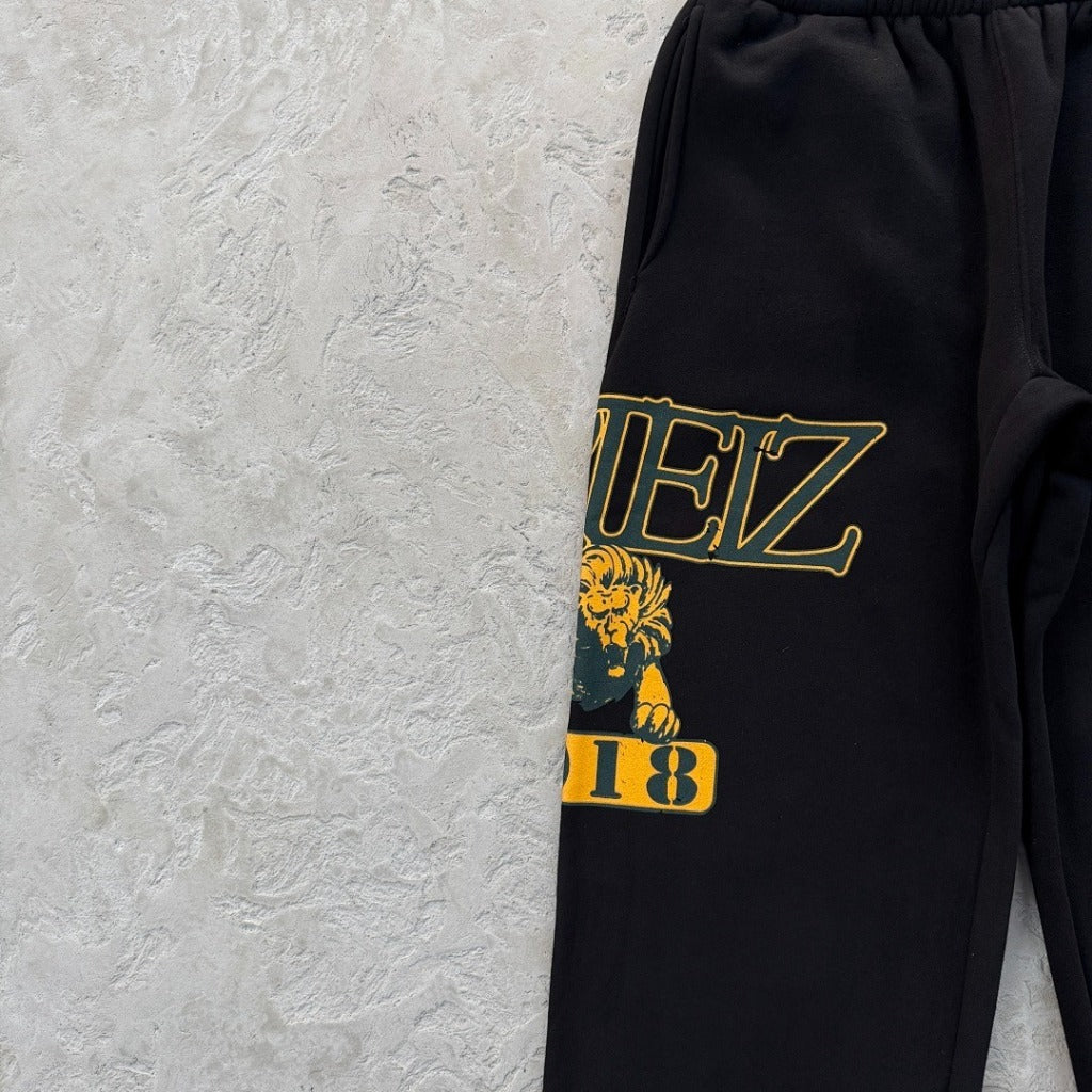 Lion Varsity Zip Hoodie / Pants / Set 'Black - Corteiz