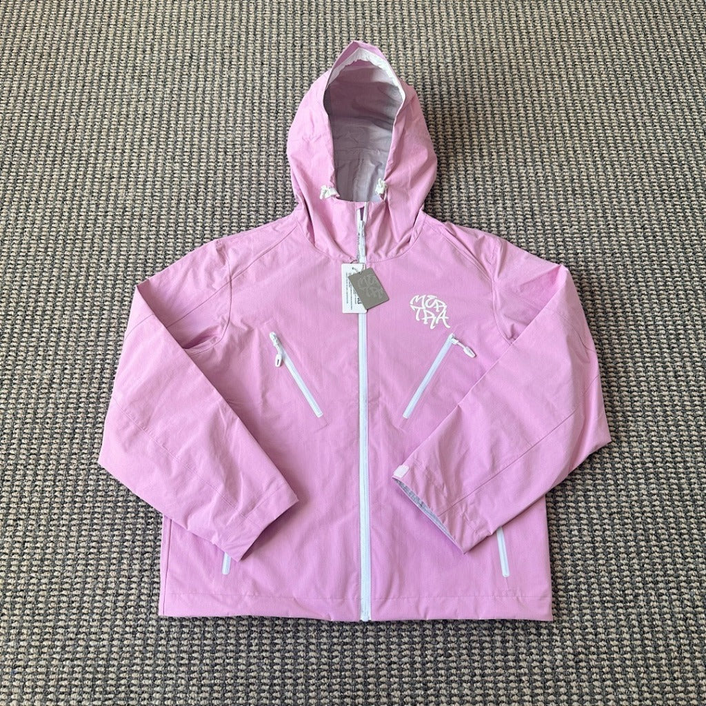 mertra - Monogram Shell Jacket (Pink) - Water sensitive monogram pattern effect