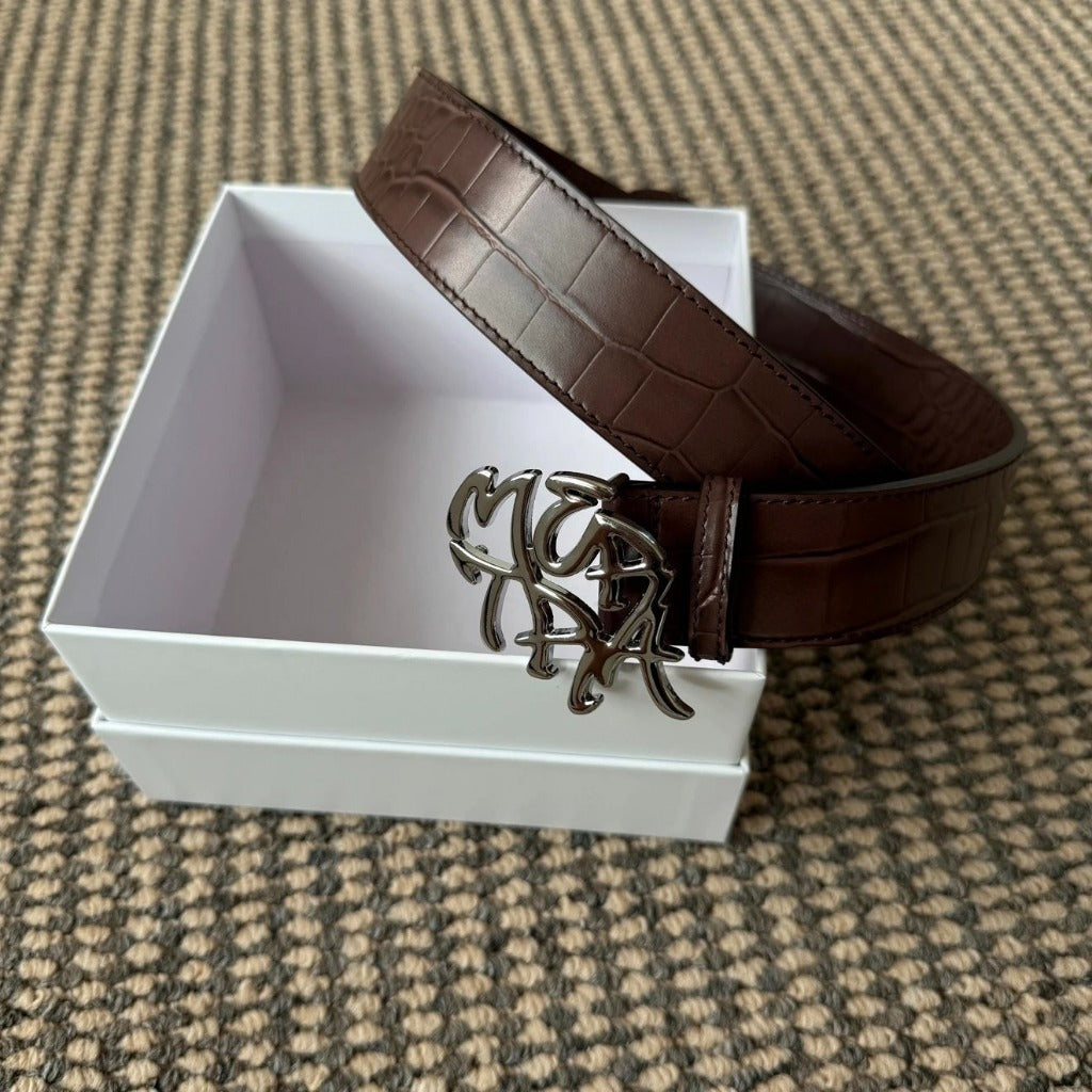 mertra - ALLIGATOR SKIN BELTS (Real Leather)