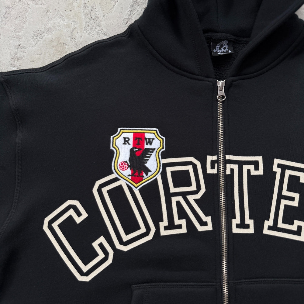 Arch Shield Zip Hoodie/ Sweatpants/ Set 'Black' - Corteiz