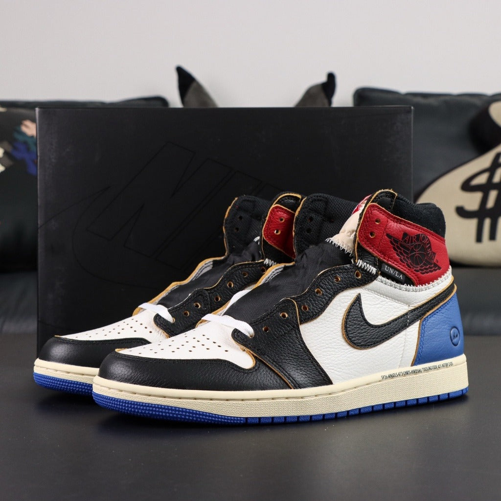 Fragment x Air Jordan 1 Retro High OG SP x Union LA Varsity Red Sport Royal