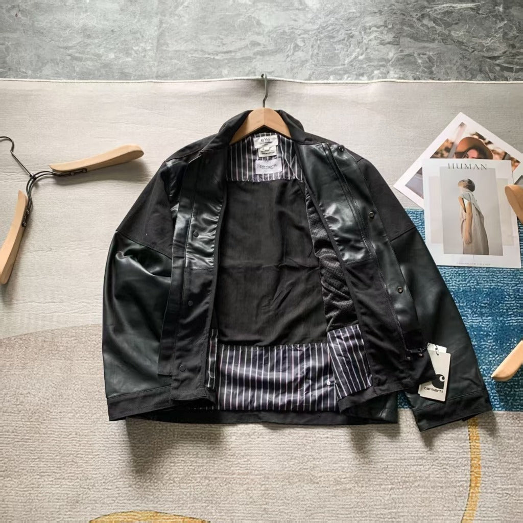 Junya Watanabe x CAR WIP Black Edition Faux-Leather Jacket