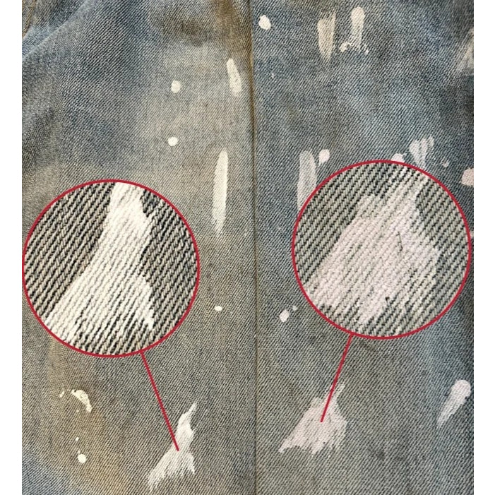 Acne Studios - 'Light Blue Splatter' - 2023M - Super Baggy Fit Jeans