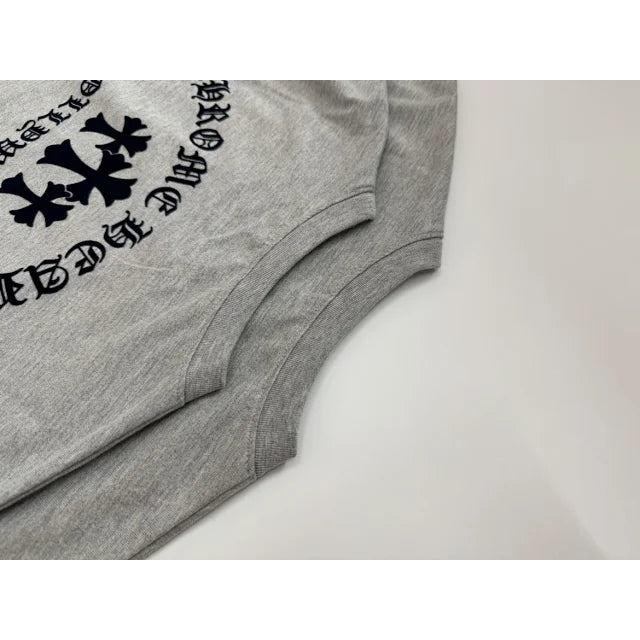 Triple Cross Hollywood Long Sleeve T-Shirt - Grey/Black - Chrome Hearts