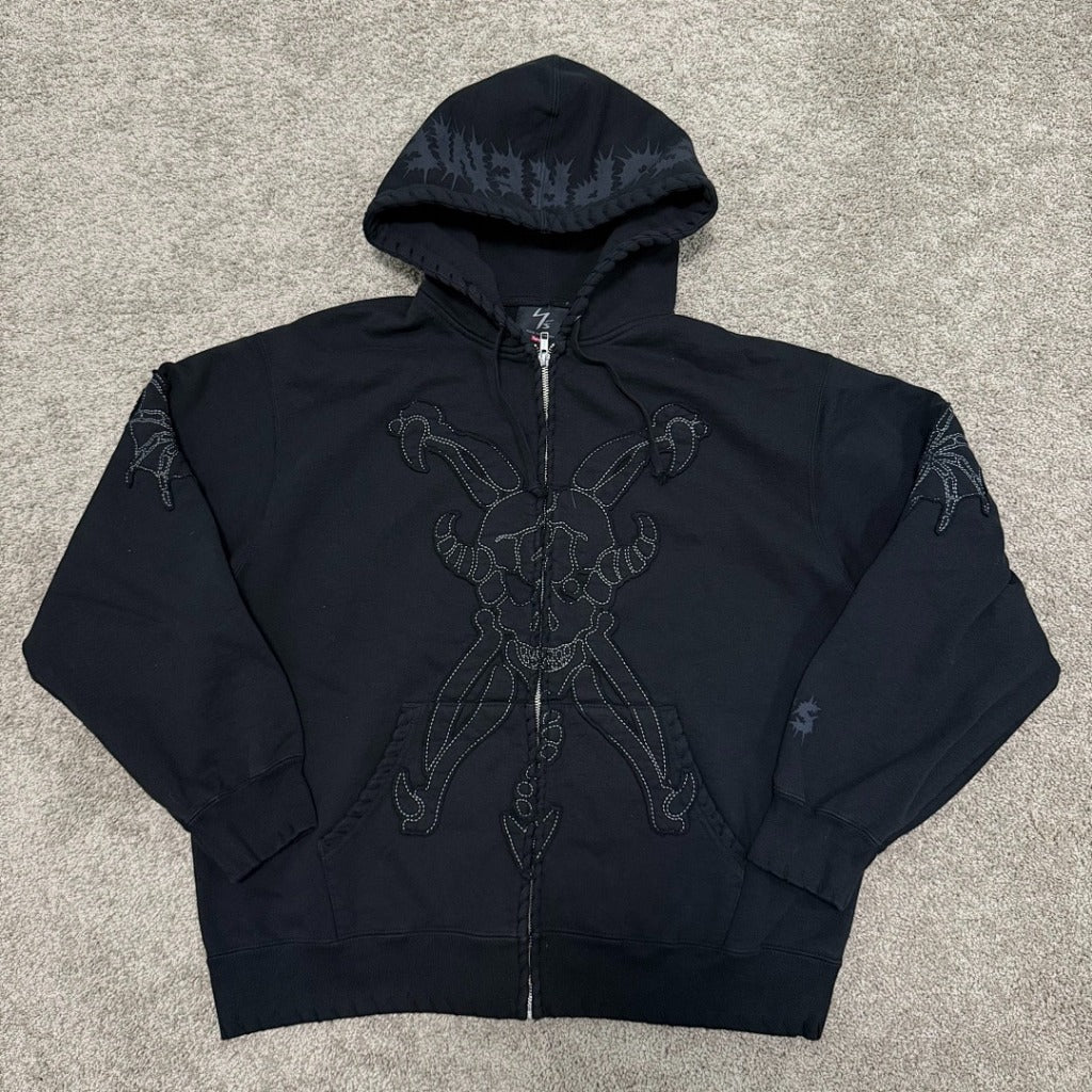 Ys by Yohji Yamamoto Zip Up Hoodie - Black - SP.