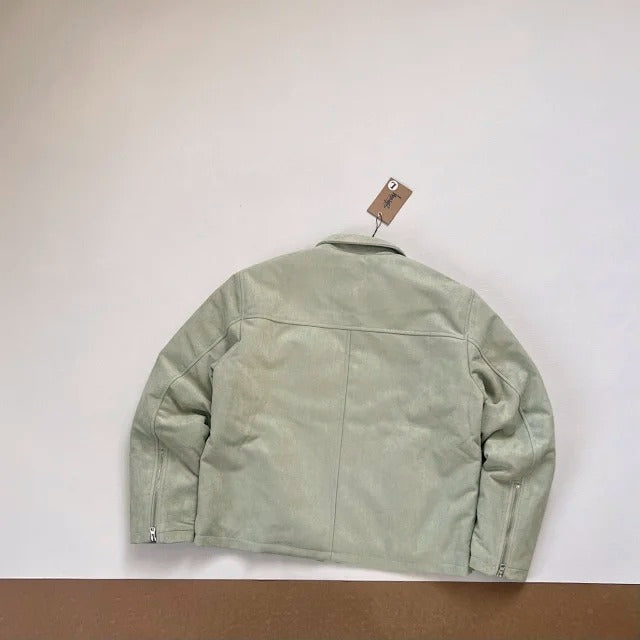 Stussy Bing Suede Jacket - Black/Green