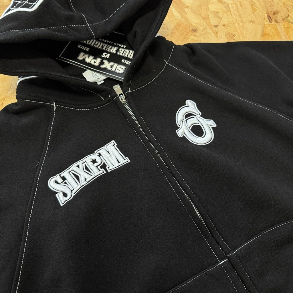 Icons Zip Hoodie Black | 6PM® x True Religion®