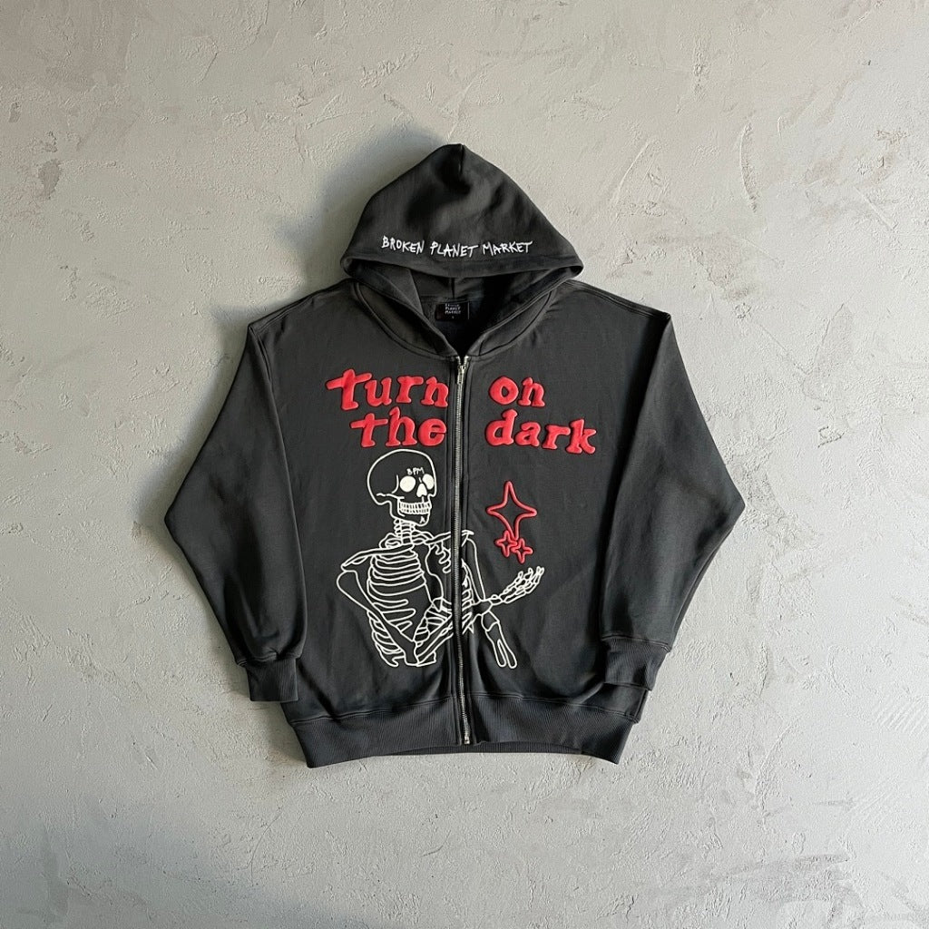Broken Planet Market Hoodie - 'turn on the dark'