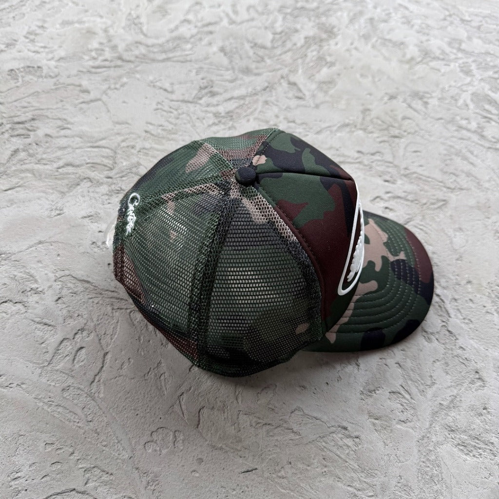Island Puff Print Trucker Hat Woodland Camo CRTZ.XYZ