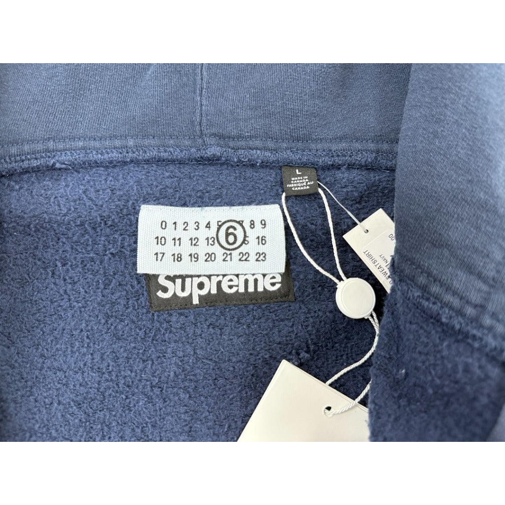 MM6 x Supreme Maison Margiela Box Logo Zip Up Hoodie SS26
