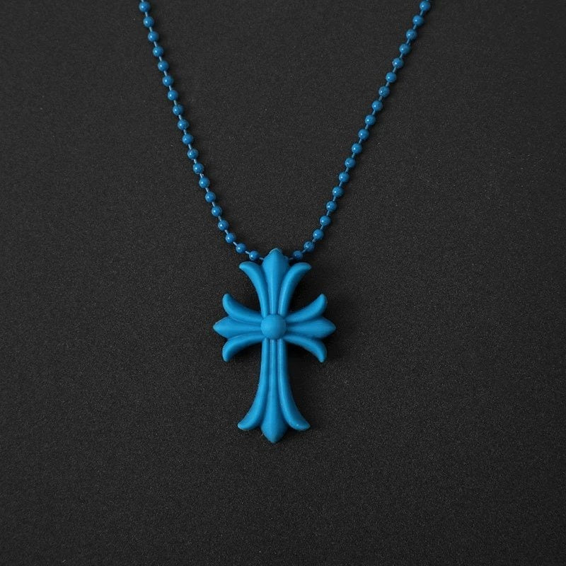 Tokyo 20th Rubber Silicone Cross Necklace C-H