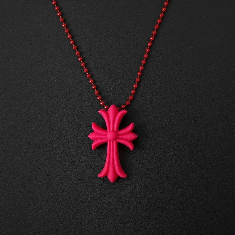 Tokyo 20th Rubber Silicone Cross Necklace - CHROME HEARTS