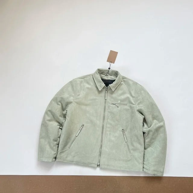 Stussy Bing Suede Jacket - Black/Green
