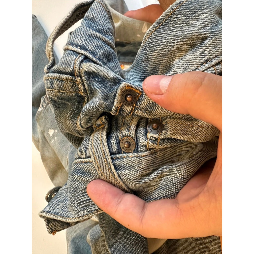Acne Studios - 'Light Blue Splatter' - 2023M - Super Baggy Fit Jeans