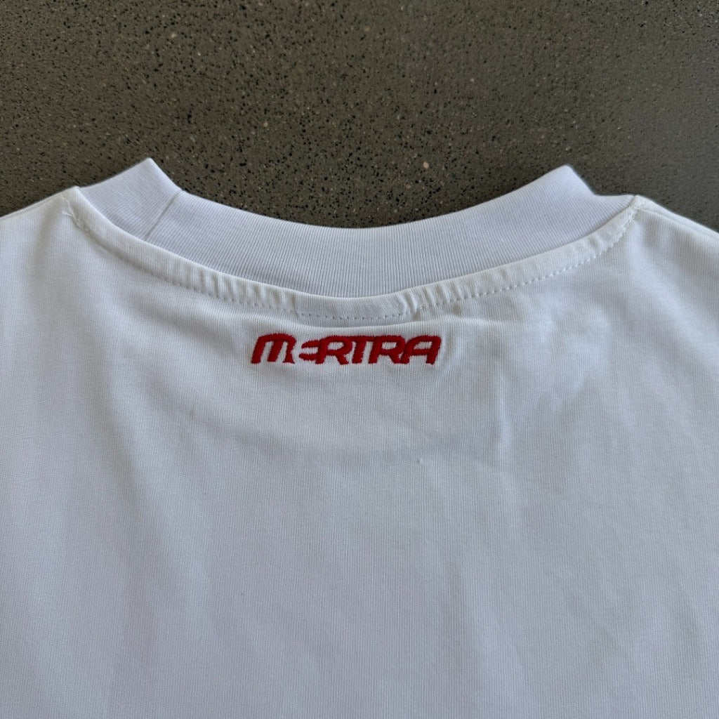 MERTRA - Airbrush Pink Logo Boxy Heavyweight Tee