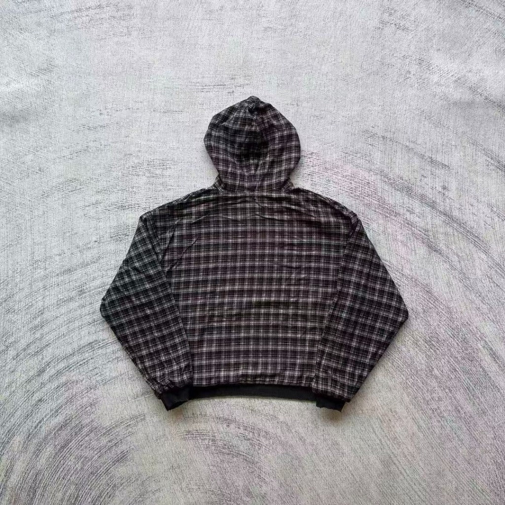 Experiment 5 - Reversible Plaid Zip Hoodies