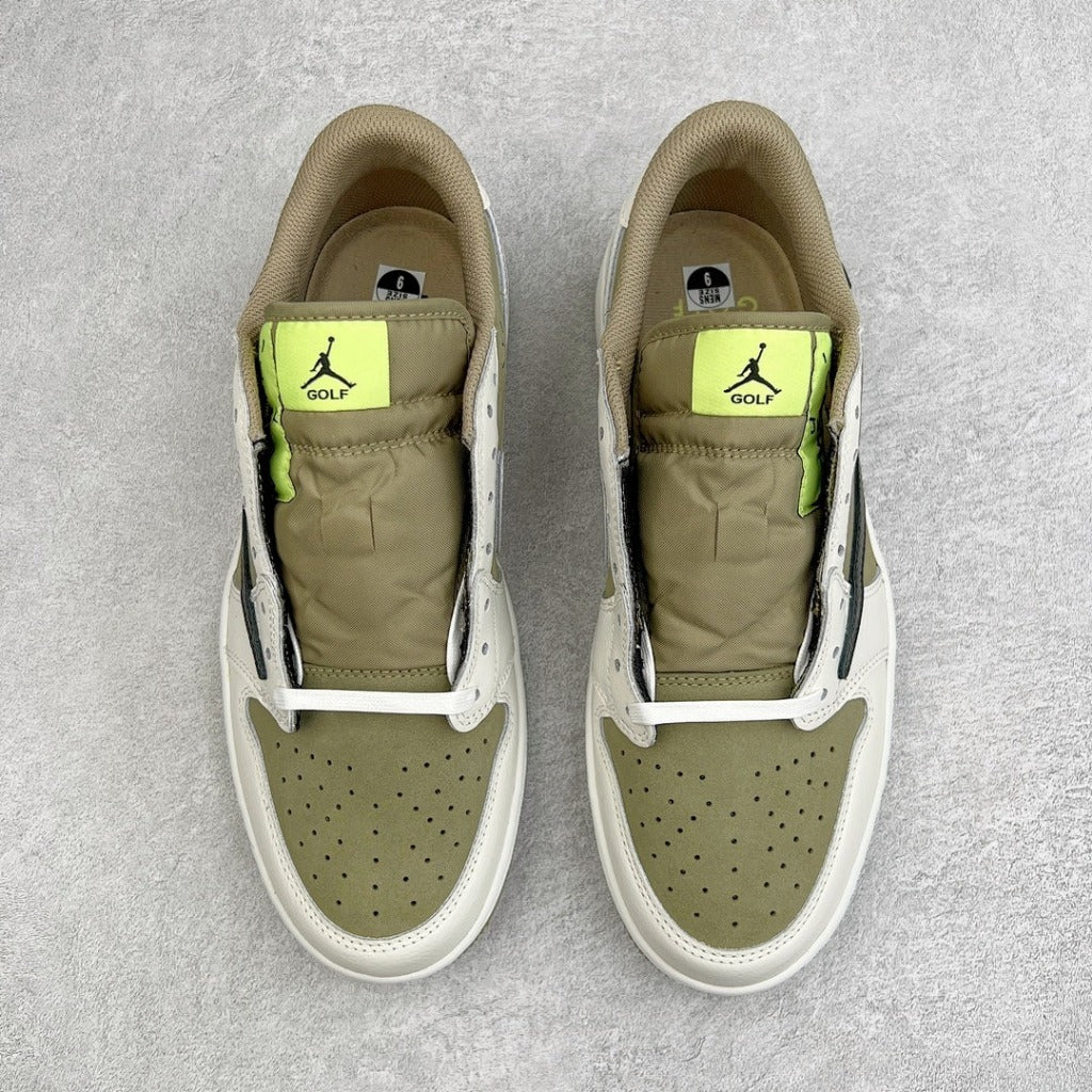 Travis Scott x Air Jordan 1 Low Golf 'Neutral Olive' FZ3124-200