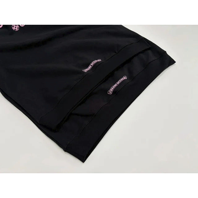 Chrome Hearts Matty Cross Text Logo Hoodie - Exclusive F&F Pink Letter
