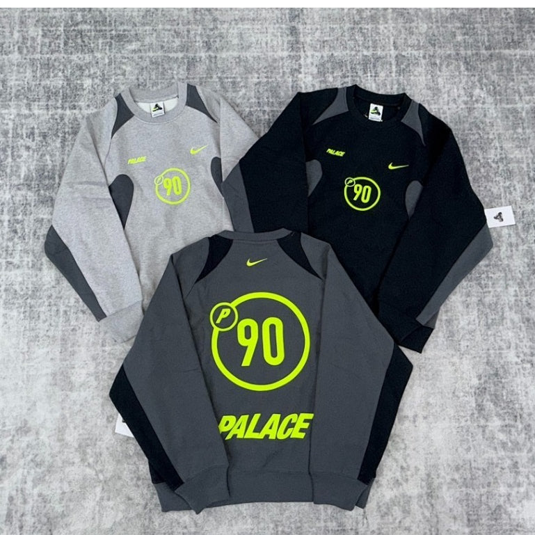 PLC x Nike Total P90 Crew Sweatshirt - Grey/Grey Marl/Black [100% Brand New In Plastic]