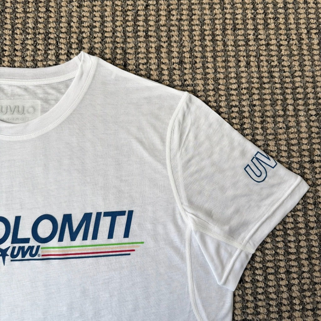 UVU White Running Shirt [Dolomiti Marathon Pop-Up Exclusive Merchandise]