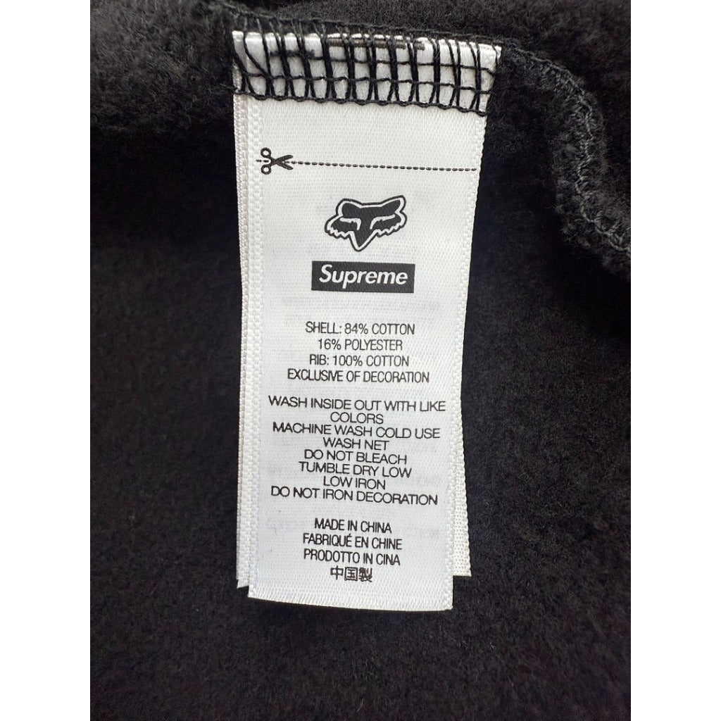 Supreme Fox Racing Zip Up Hoodie - Black