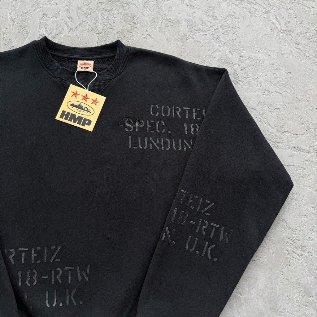 Hmp Stencil Crewneck/Pants/Set 'Black' - CRTZ.XYZ