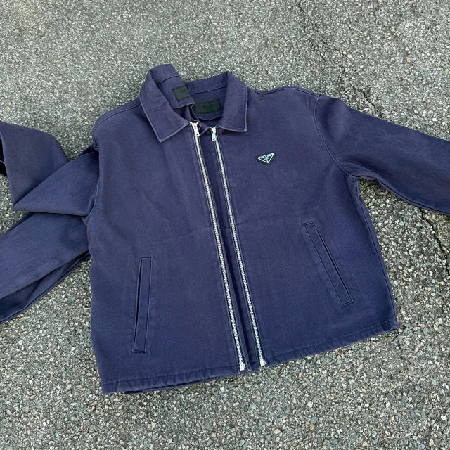 Blue Cotton Zipped Jacket - PRD