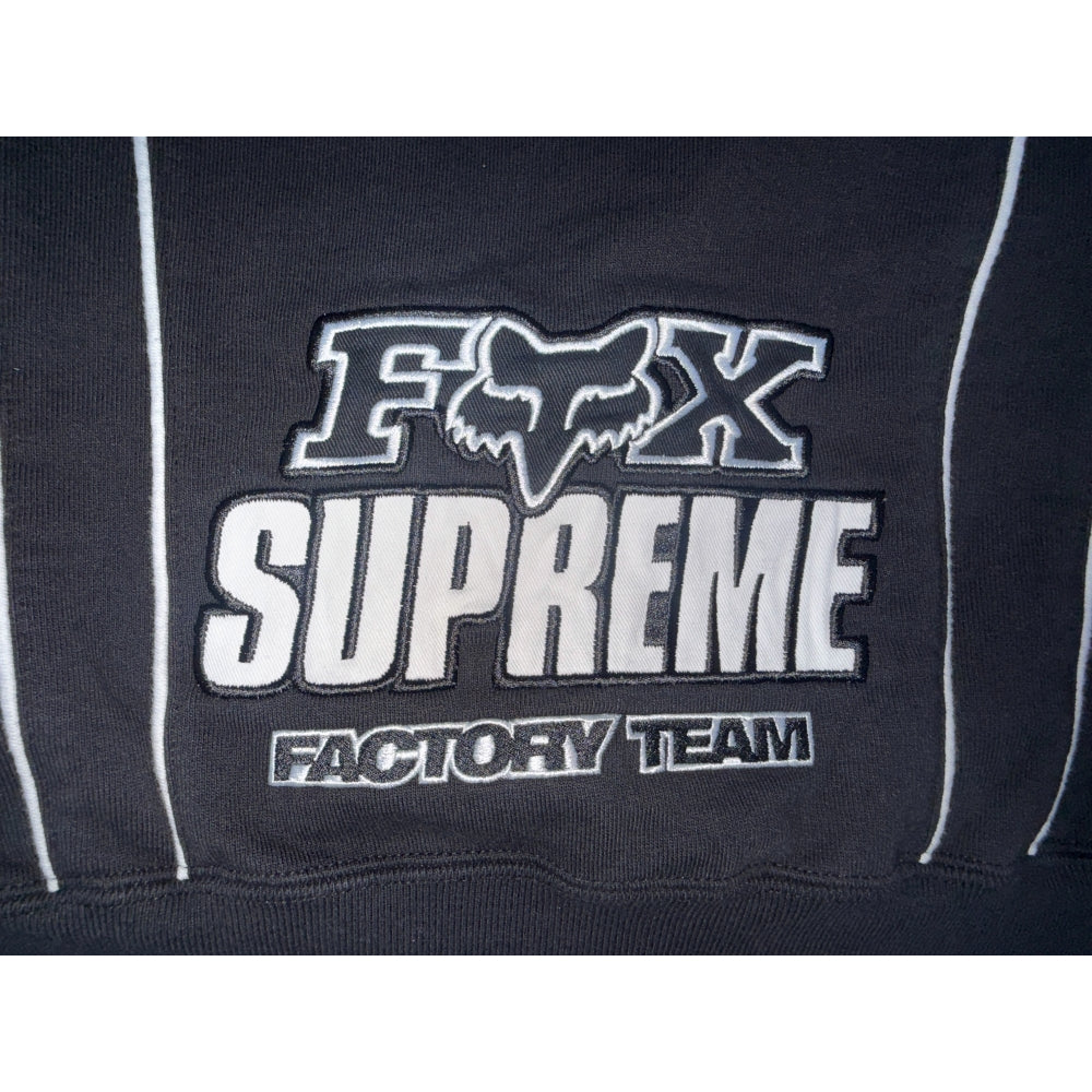 Supreme Fox Racing Zip Up Hoodie - Black