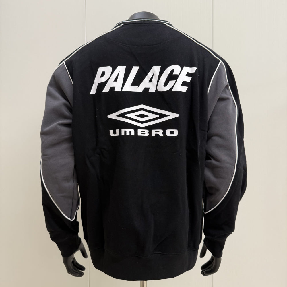 Palace. x Umbro Warm Up Crewneck [White/Black/Navy]