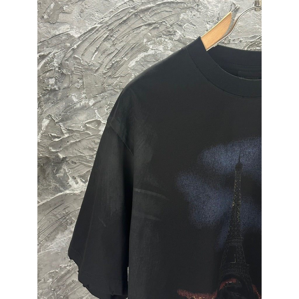 Paris Moon distressed tee - Balenciaga