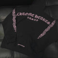 Chrome Hearts Matty Cross Text Logo Hoodie - Exclusive F&F Pink Letter