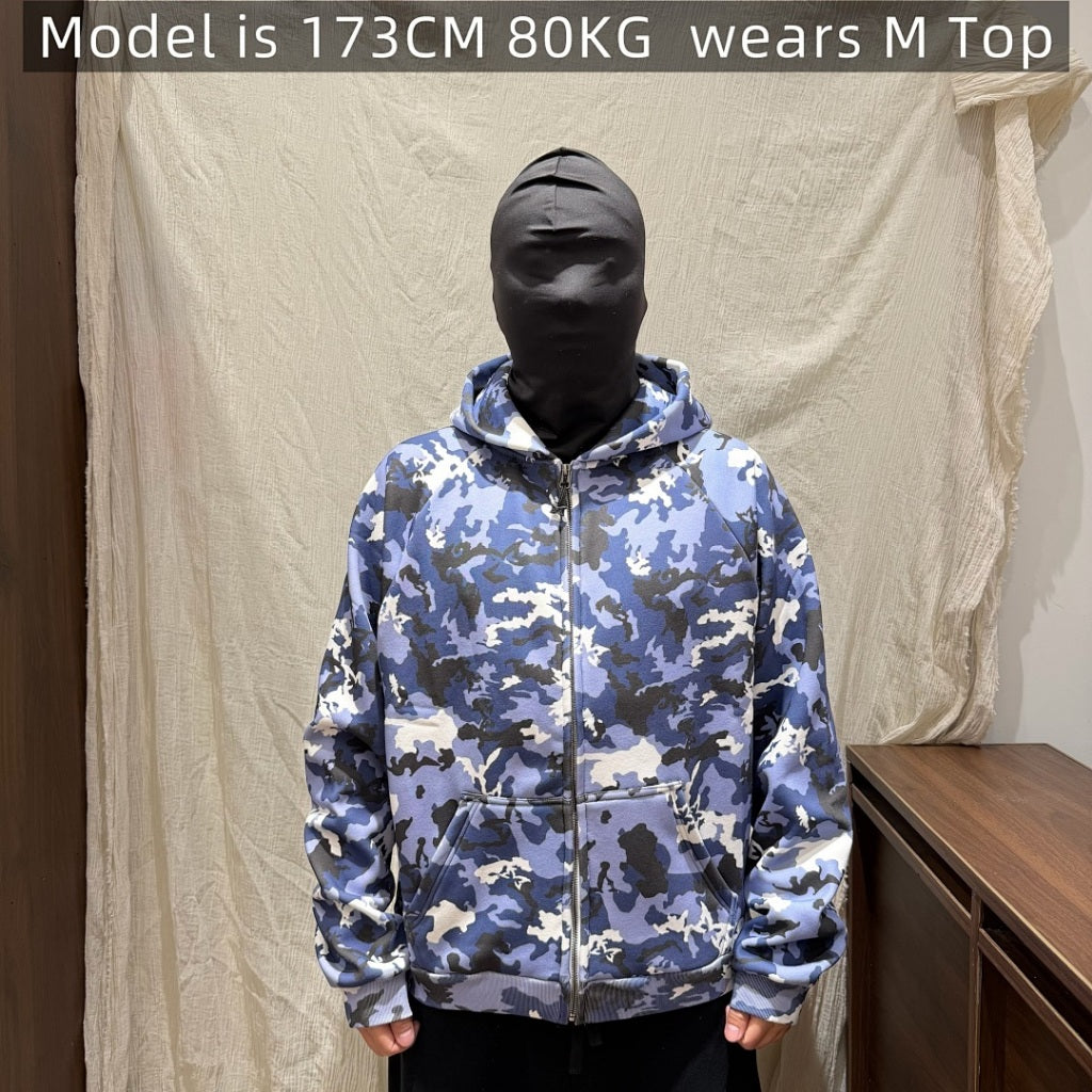 Mertra - Terrain Camo Zip-Up Hoodie