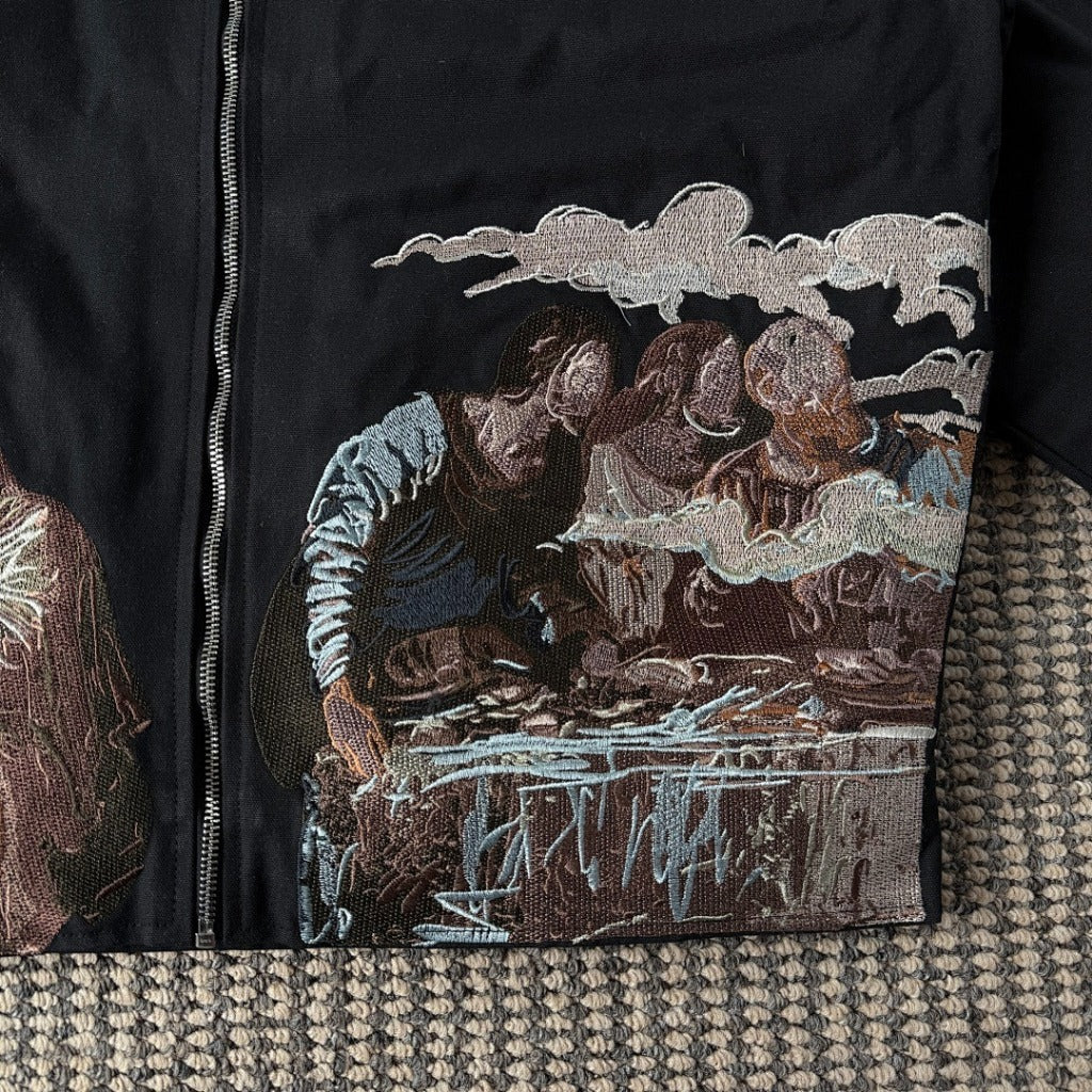 Last Supper Embroidered Work Jacket by Vescartes