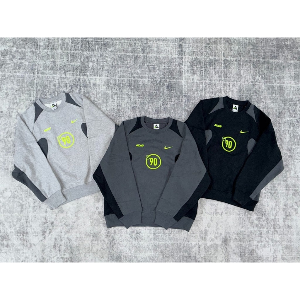 PLC x Nike Total P90 Crew Sweatshirt - Grey/Grey Marl/Black [100% Brand New In Plastic]