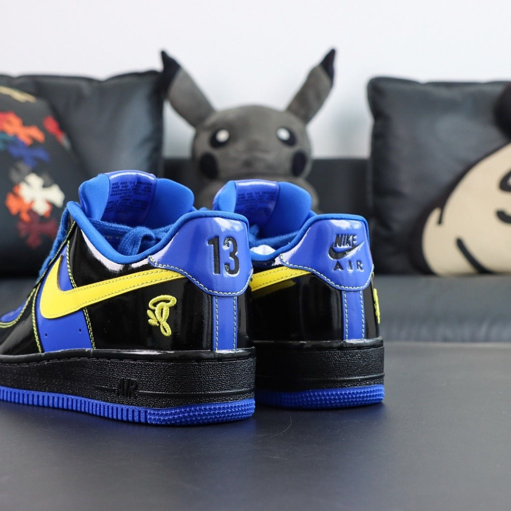 Central Cee x SYNA WORLD x Nike Air Force 1 Low "Black Optic/Yellow/Racer Blue" (Friends & Family) [ IQ1402-010]