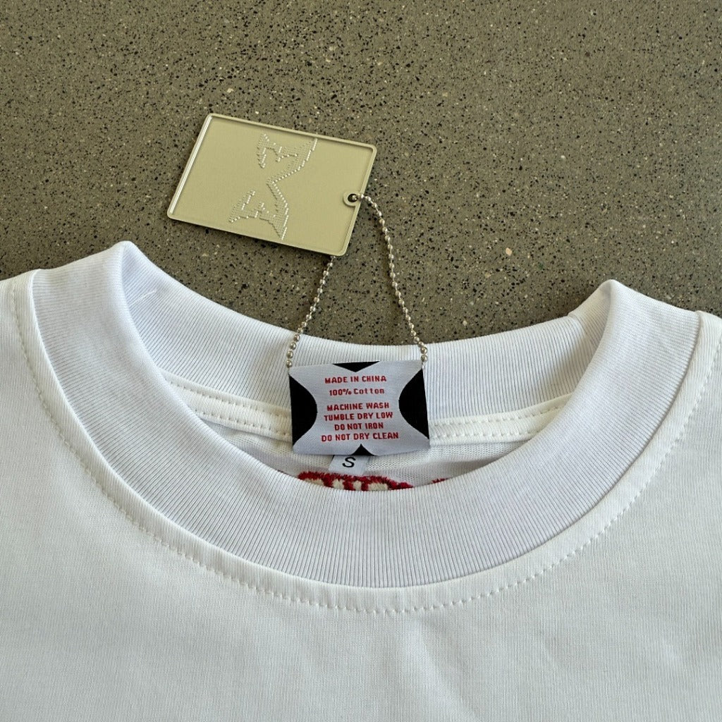 MERTRA - Airbrush Pink Logo Boxy Heavyweight Tee