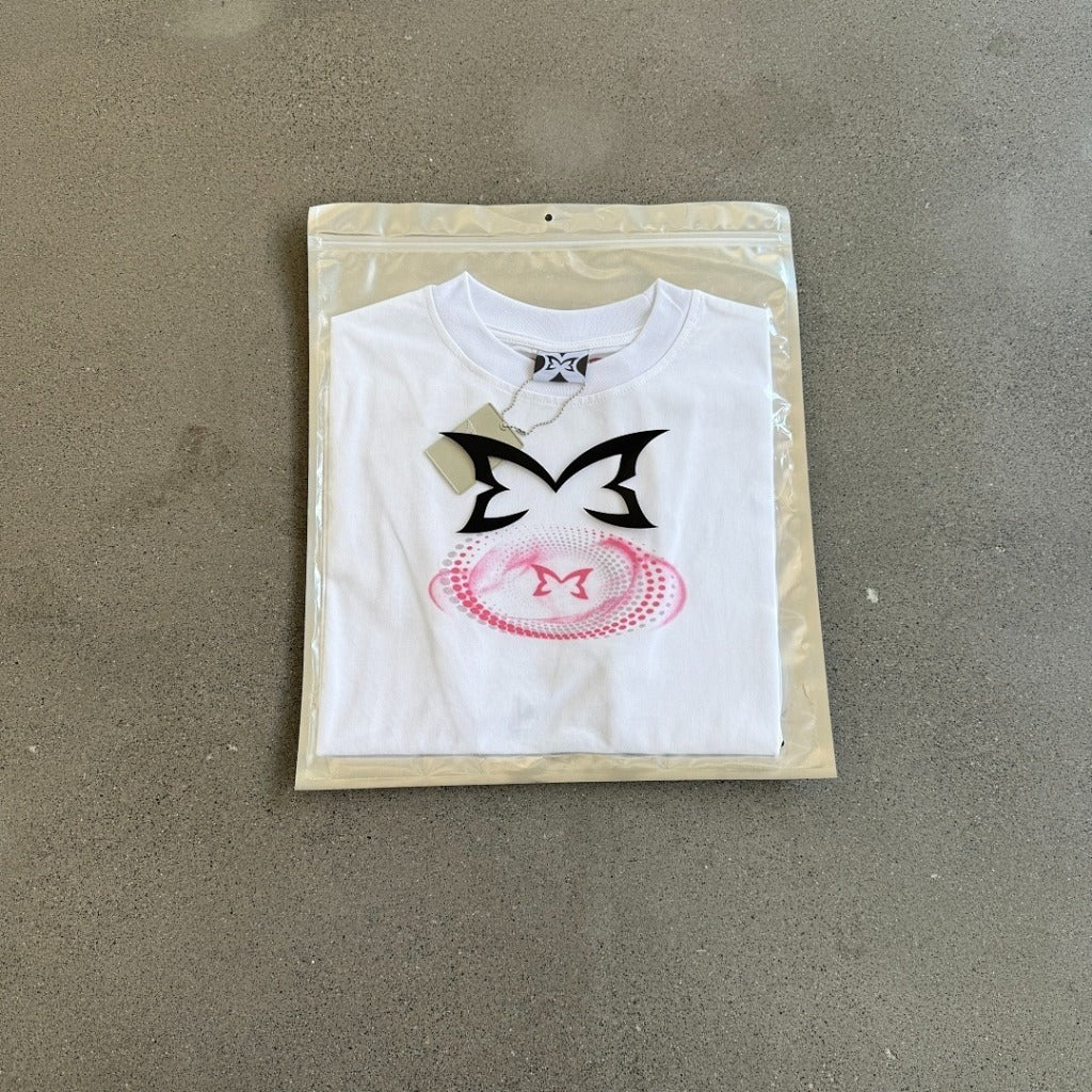 MERTRA - Airbrush Pink Logo Boxy Heavyweight Tee