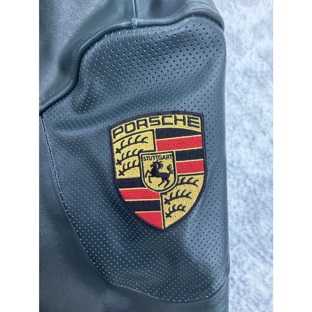 Aime Leon Dore Porsche 993 Turbo Leather Club Jacket - British Racing Green