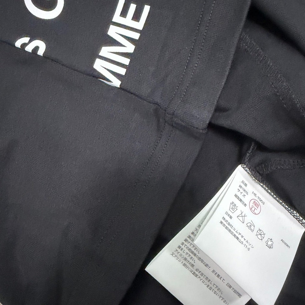 COMME DES GARCONS HOMME 'AD2001' SPLIT LOGO LONG SLEEVE HEAVY SHIRT [archived catalog]