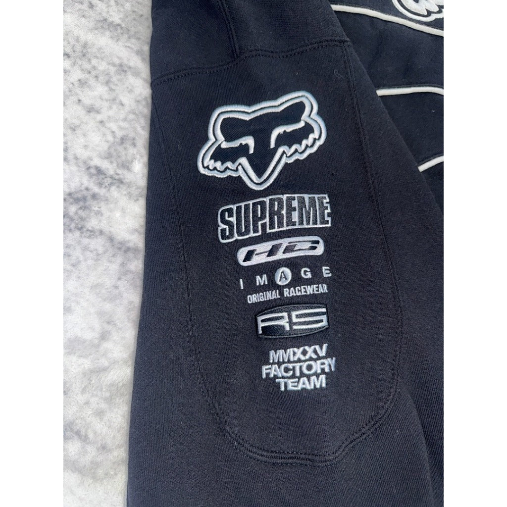 Supreme Fox Racing Zip Up Hoodie - Black