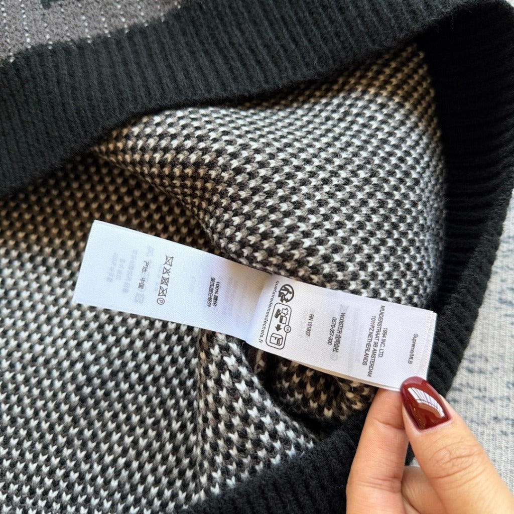 FW25 SP. Small Box Polo Knit Sweater - Snow Camo