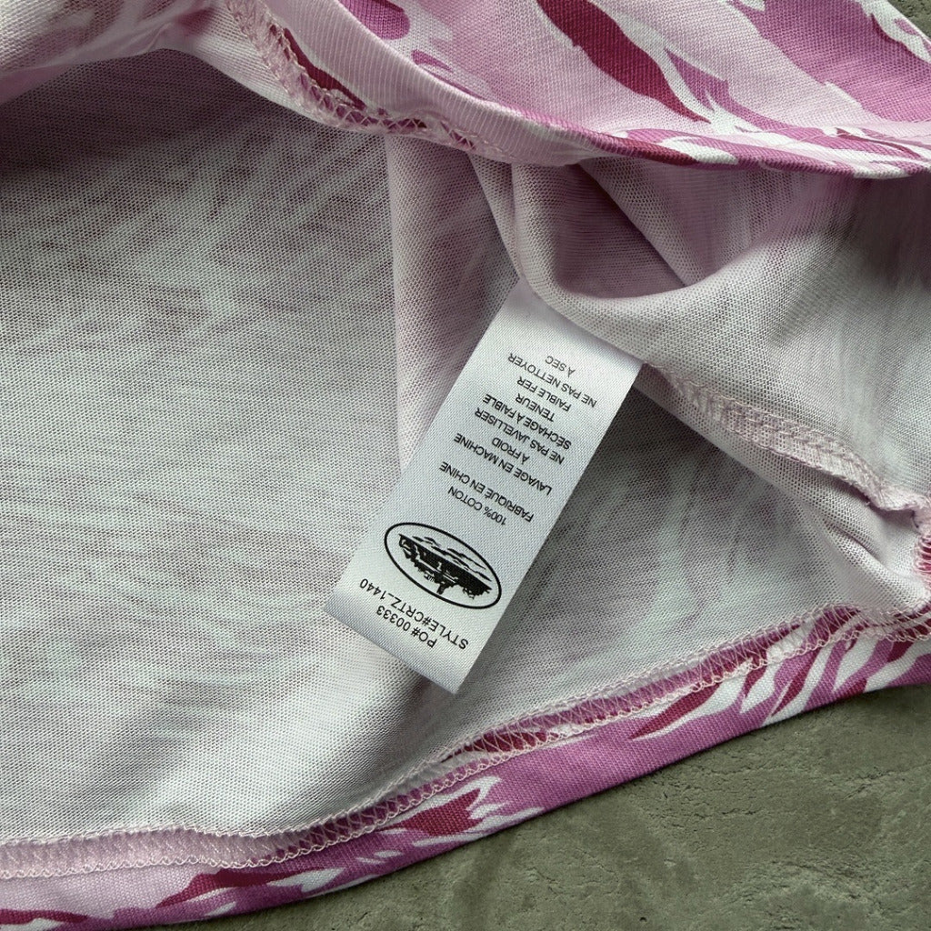 Island Puff Print T-Shirt - Pink Tiger Camo - Corteiz