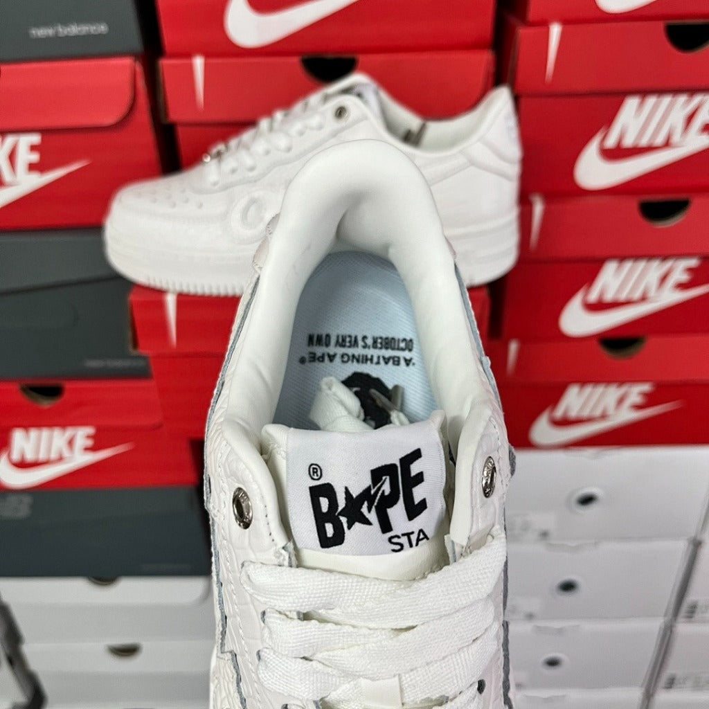 OVO x A Bathing Ape Bapesta - White